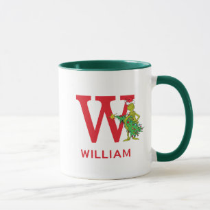 Caneca Grinch Clássico Nome e Monograma Travessos W