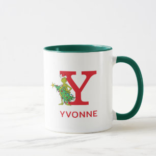 Caneca Grinch Clássico Nome Travesso e Monograma Y