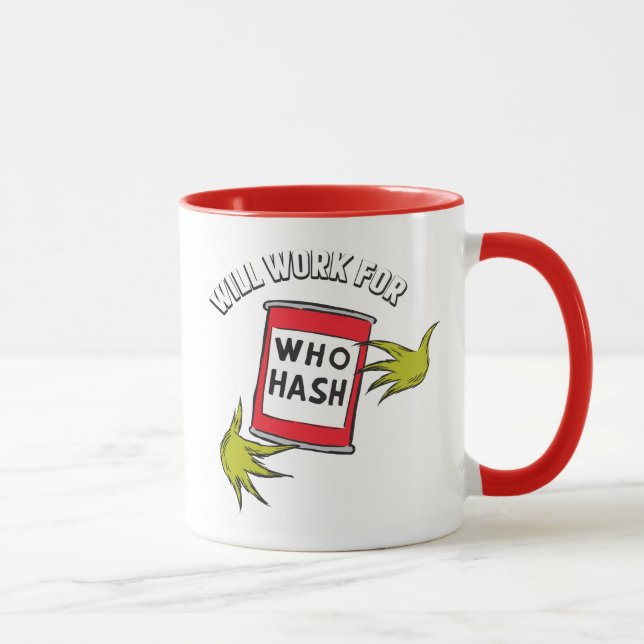 Caneca Grinch Clássico | Vou Trabalhar por Quem Hash Quot (Direita)