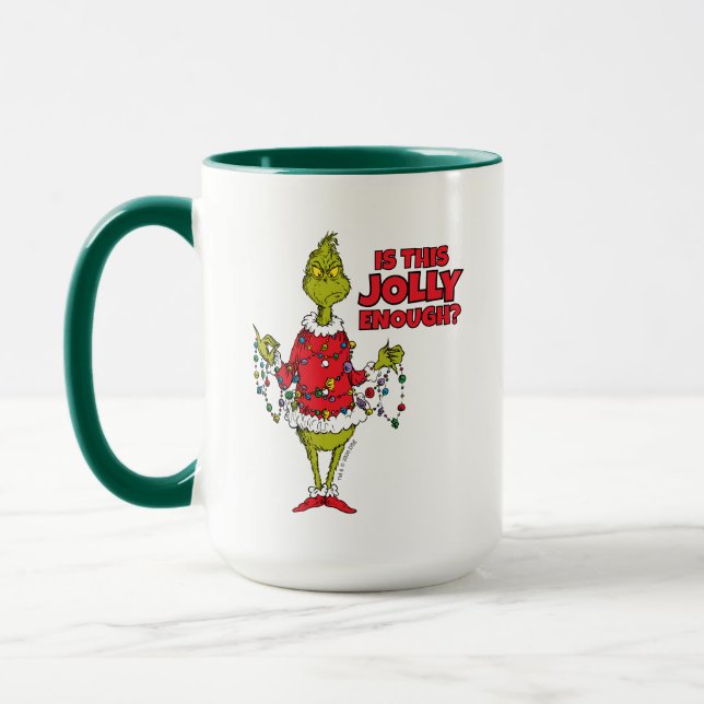 Caneca Grinch | "Isso é Alegre o Suficiente?" (Esquerda)