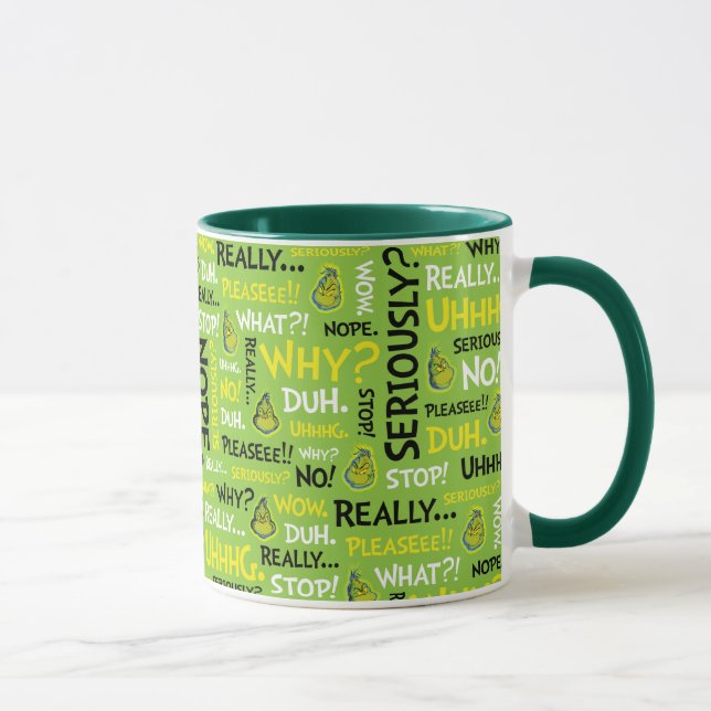 Caneca Grinch Malcriado | Frase Malcriada do Grinch Padrã (Direita)
