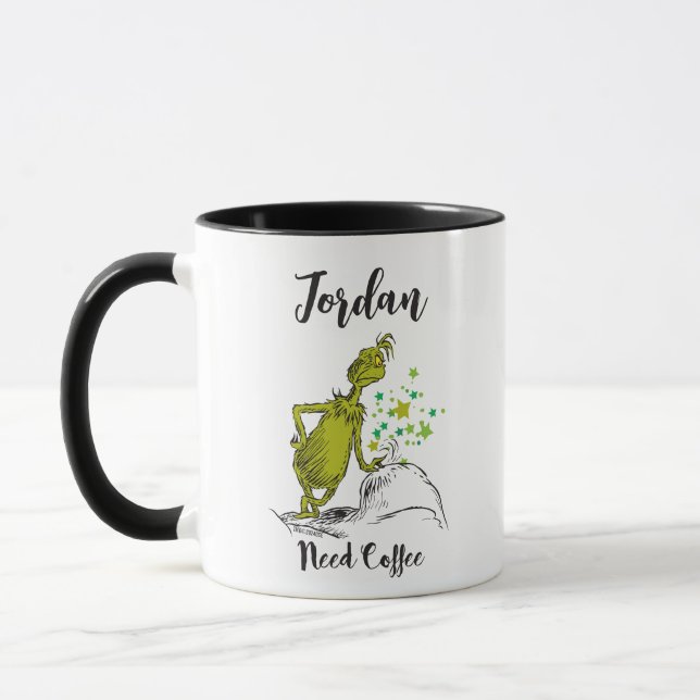 Caneca Grinch | Personalizado Divertido Precisa Café (Esquerda)