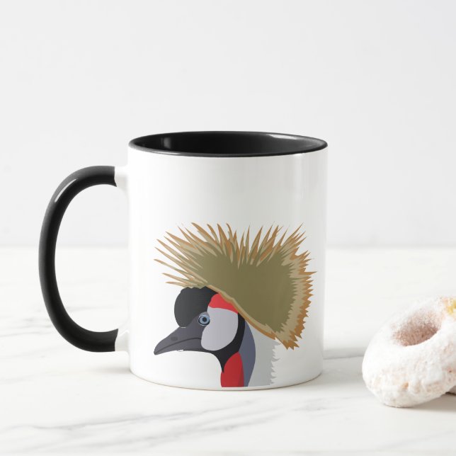 Caneca Griseta-coroada-real Vida Selvagem (Com Donut)