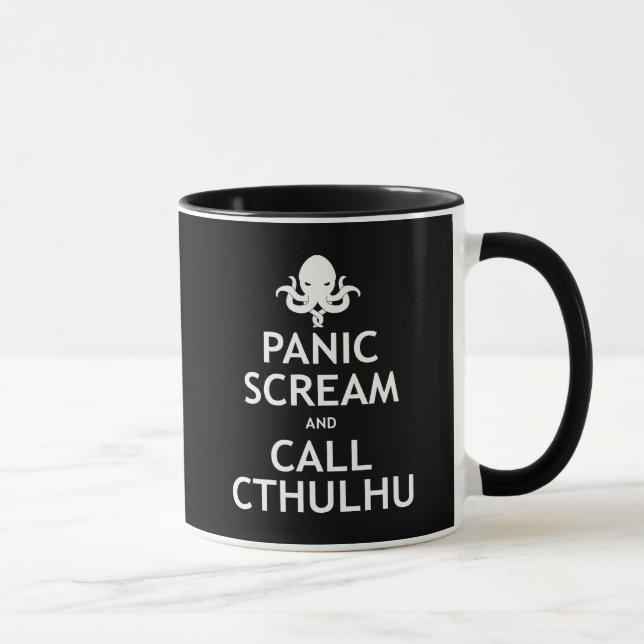 Caneca Gritar do pânico e chamada Cthulhu (Direita)