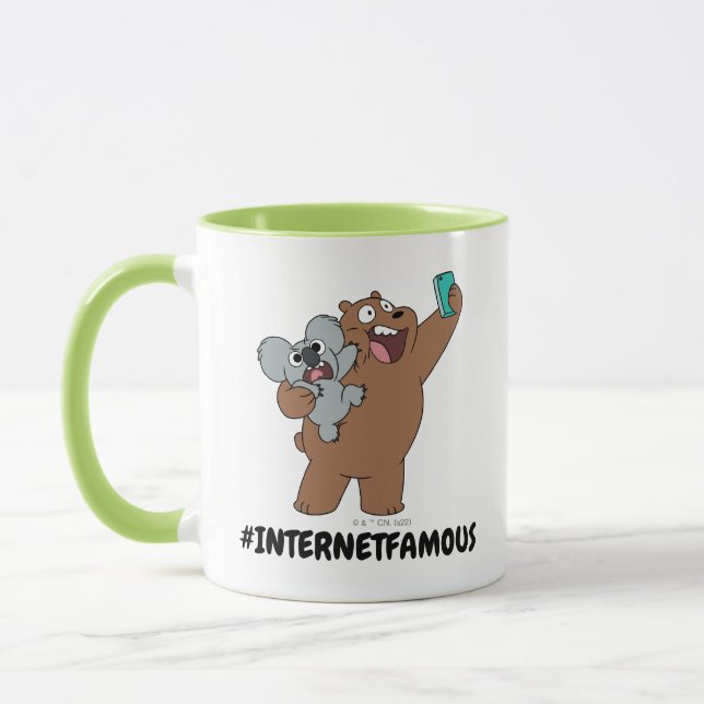 Caneca Grizz & Nom Nom - #InternetFamous (Esquerda)