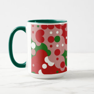 Caneca Groovy Funky Mod Retro Padrão de Natal