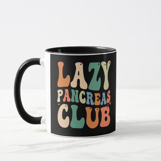 Caneca Groovy Lazy Pancreas Club Diabetes Sensibilização  (Esquerda)