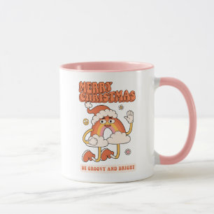 Caneca Groovy Rainbow Christmas - Seja brilhante e Feliz