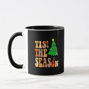 Caneca Groovy Tis The Season Árvore de Natal de Pinheiro