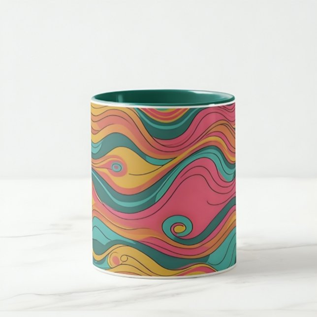 Caneca Groovy Waves Mug (Criador carregado)
