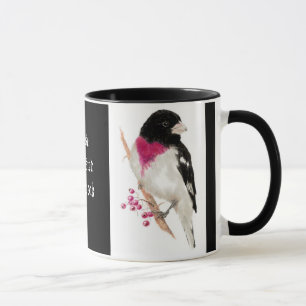 Caneca Grosbeak, Pássaro, Natureza, Mug