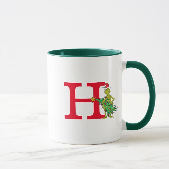 Caneca Grpolegadas clássico | Monograma branco H (Direita)