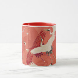 Caneca Gruas Japonesas Red Kimono Mug De Duas Toneladas