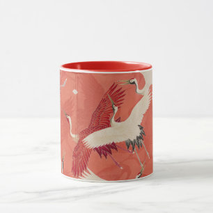 Caneca Gruas Japonesas Red Kimono Mug De Duas Toneladas
