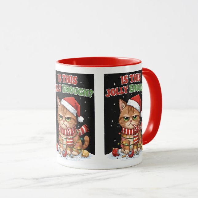 Caneca Grumpy Christmas Cat (Frente Esquerda)