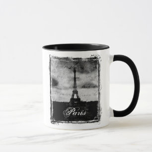Caneca Grunge Paris Textured borda