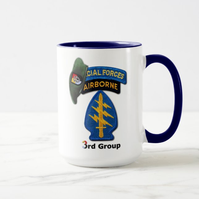 Caneca Grupo das Forças Especiais Green Berets SFGA SF (Direita)