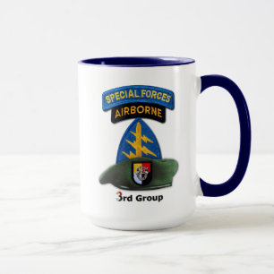 Caneca Grupo das Forças Especiais Verdes Berets SFG SF Ve