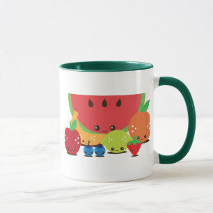 Caneca Grupo de Frutas Kawaii