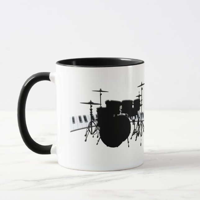Caneca Grupo do cilindro e teclado de piano (Esquerda)