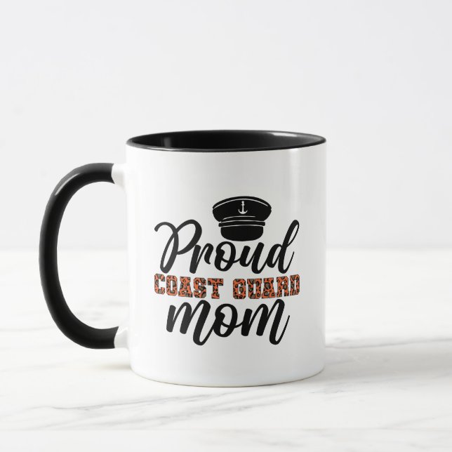 Caneca Guarda costeira orgulhosa mãe, amor pela Guarda co (Esquerda)