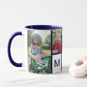 Caneca Guarda de Fotos Iniciais Favoritas do Kid de Borda