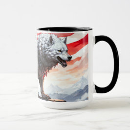 Caneca Guardião da Liberdade: O Lobo Patriótico