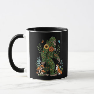 Caneca Guardião da Natureza Floral Sasquatch Arte Botânic