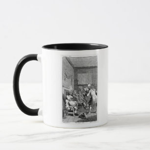 Caneca Guarnição corporal que lê um sermão