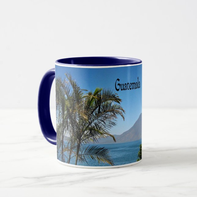 Caneca Guatemala, paisagem bonita da natureza (Frente Esquerda)