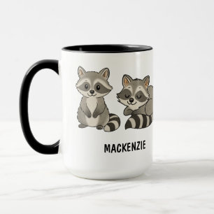 Caneca Guaxinim Desenhado à Mão Personalizado Fofo