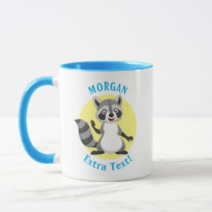 Caneca Guaxinim Fofo, Personalize Nome e Mensagem