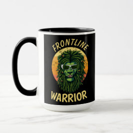 Caneca Guerreiro de linha de frente amarela