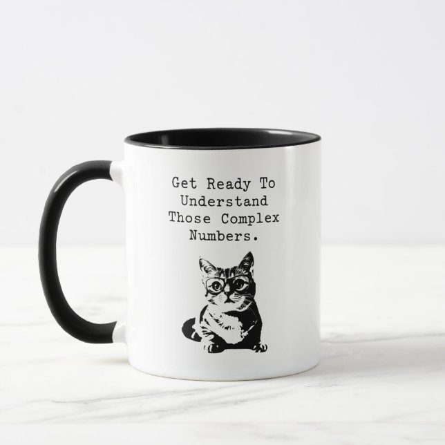 Caneca Guia de Gênio da Matemática de Números Complexos (Esquerda)
