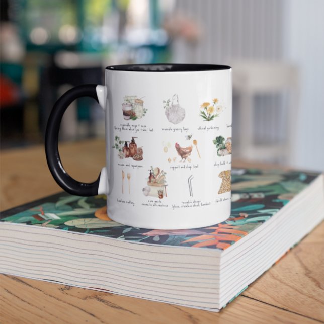 Caneca Guia Eco de Estilo de Vida Sustentável | Zero Resí (Criador carregado)