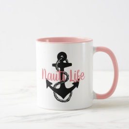 Caneca guião NAUTI LIFE, bonito, náutico, com âncora |