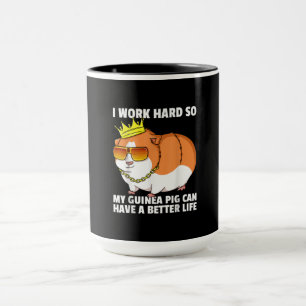 Caneca Guiné Mãe Pai Piggies Cute Proprietário de Figu