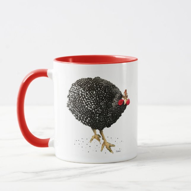 Caneca Guineense Fowl Hen Chicken Mug por Albuquerque Art (Esquerda)