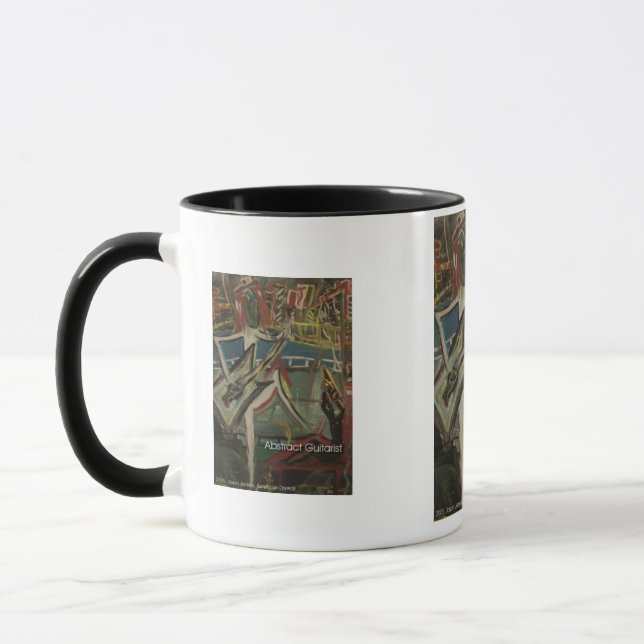 Caneca guitarrista abstrato (Esquerda)