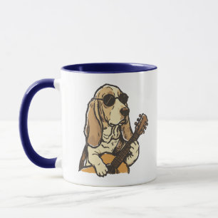 Caneca Guitarrista Hippy Beagle – Cachorro Músico Diverti