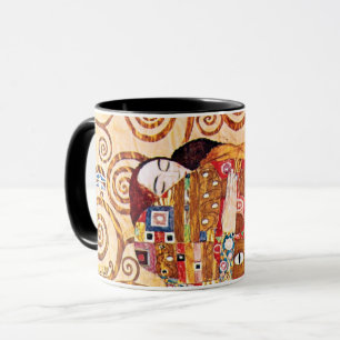 Caneca Gustav Klimt - O Abraço - Pintura de Arte Fina