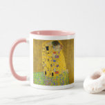 Caneca Gustavo Klimt o beijo<br><div class="desc">O beijo pintado por Gustavo Klimt.</div>