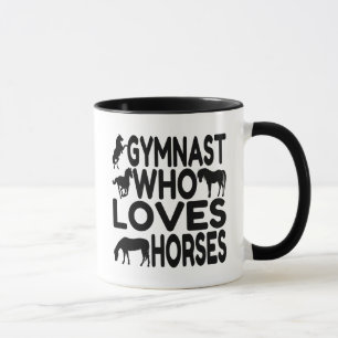 Caneca Gymnast Que Adora Cavalos