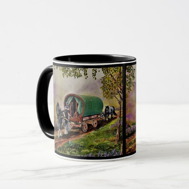 Caneca Gypsy Vanner cavalo irlandês Caravan (Frente Esquerda)