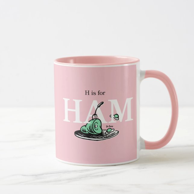 Caneca "H é para HAM" | Design de Alfabeto (Direita)