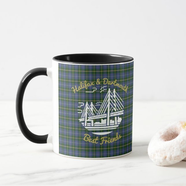 Caneca Halifax Dartmouth amigos tartan café combo (Com Donut)