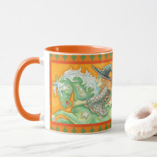 Caneca HALLOVE EVITCH E HORSE COMBO MUG Orange Green