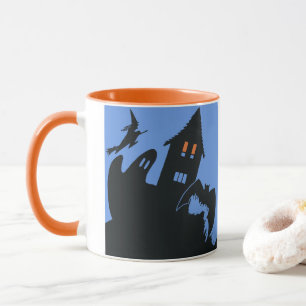 Caneca Halloween Antigo, Casa Assombrada Assustadora e Br