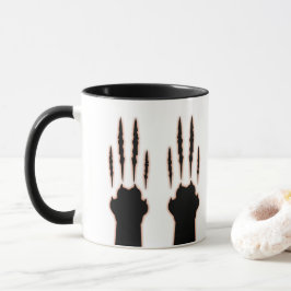 Caneca Halloween Cat Paw Claw Marks