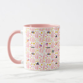 Caneca Halloween de abóbora rosa